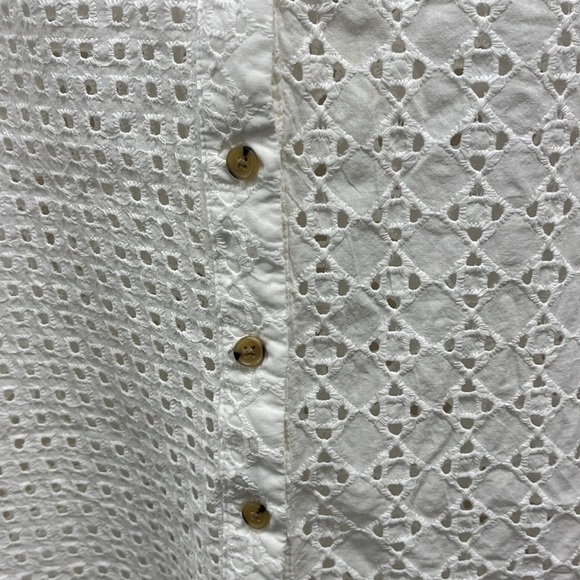 Marine Layer Eyelet Airy Tunic in White XS - Picture 5 of 10